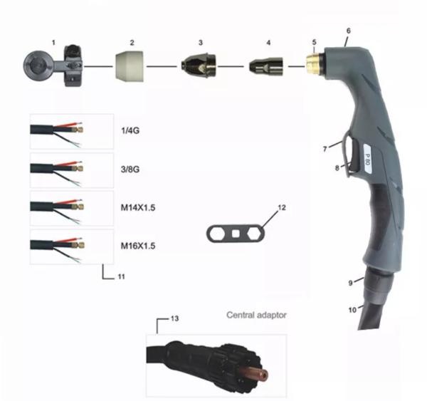 TOBERA PLASMA PANASONIC P80 Ø 1,7mm.