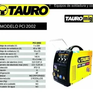 EQUIPO INVERTER MIG/MMA TAURO PCI-2002 M 140A