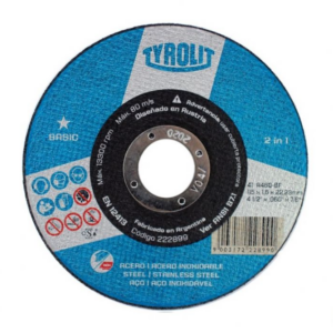 DISCO DE CORTE TYROLIT 114(4,5'')x1,0x22 BASIC