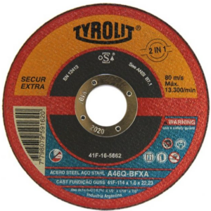 DISCO DE CORTE TYROLIT 114(4,5'')x1,0x22 SECUR
