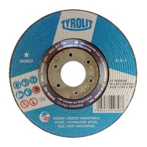 DISCO DE DESBASTE TYROLIT 114(4,5'')x6,0x22 BASIC