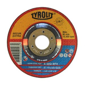 DISCO DE DESBASTE TYROLIT 114(4,5'')x4,8x22 SECUR