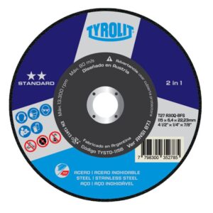 DISCO DE DESBASTE TYROLIT 180(7'')x6,4x22 STANDARD