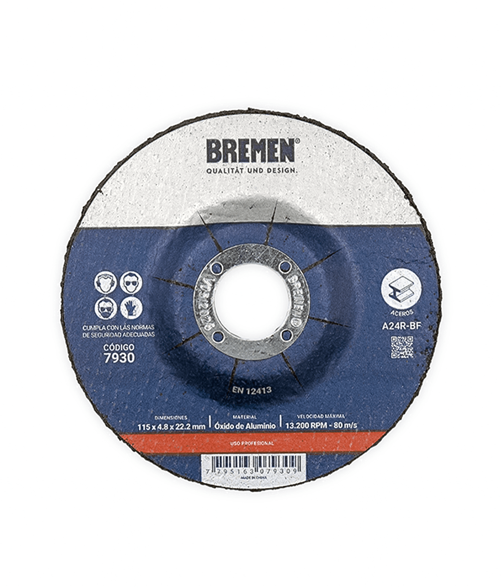 DISCO DE DESBASTE BREMEN 180(7'')x4,8x22: imagen 1